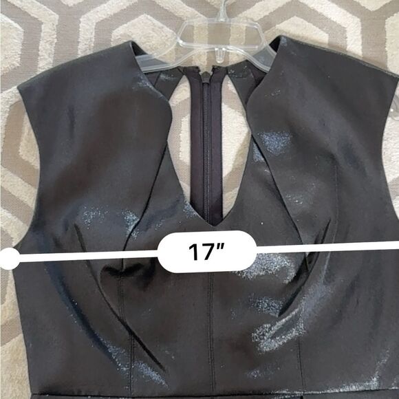 HALSTON Heritage Black Metallic Adrian Dress 6 NWOT - Picture 8 of 11